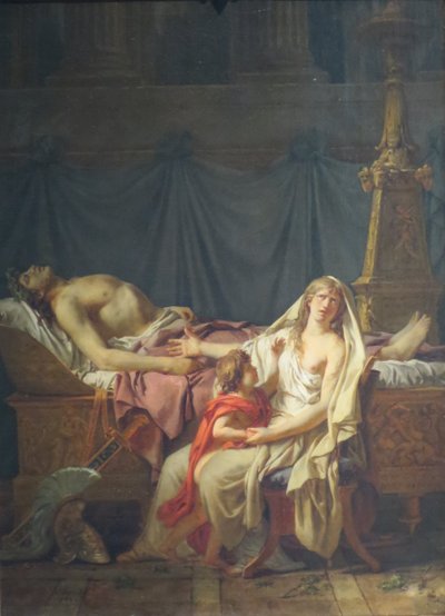 Andromache Mourning Hector by Jacques Louis David
